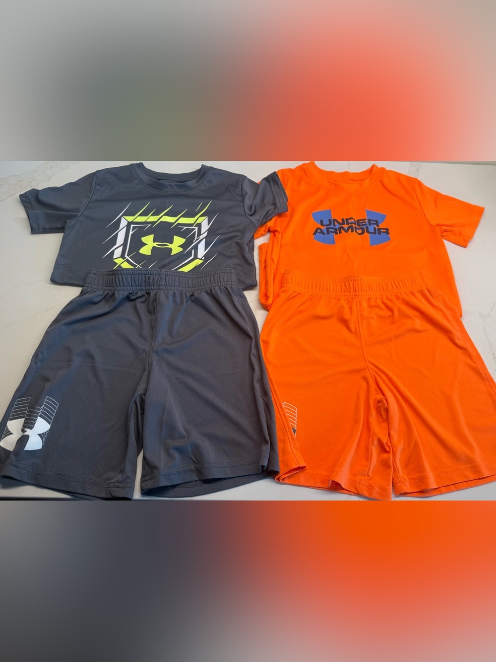 Boys Under Armour Size 6 Matching Sets Bundle Athletic Shirts Shorts